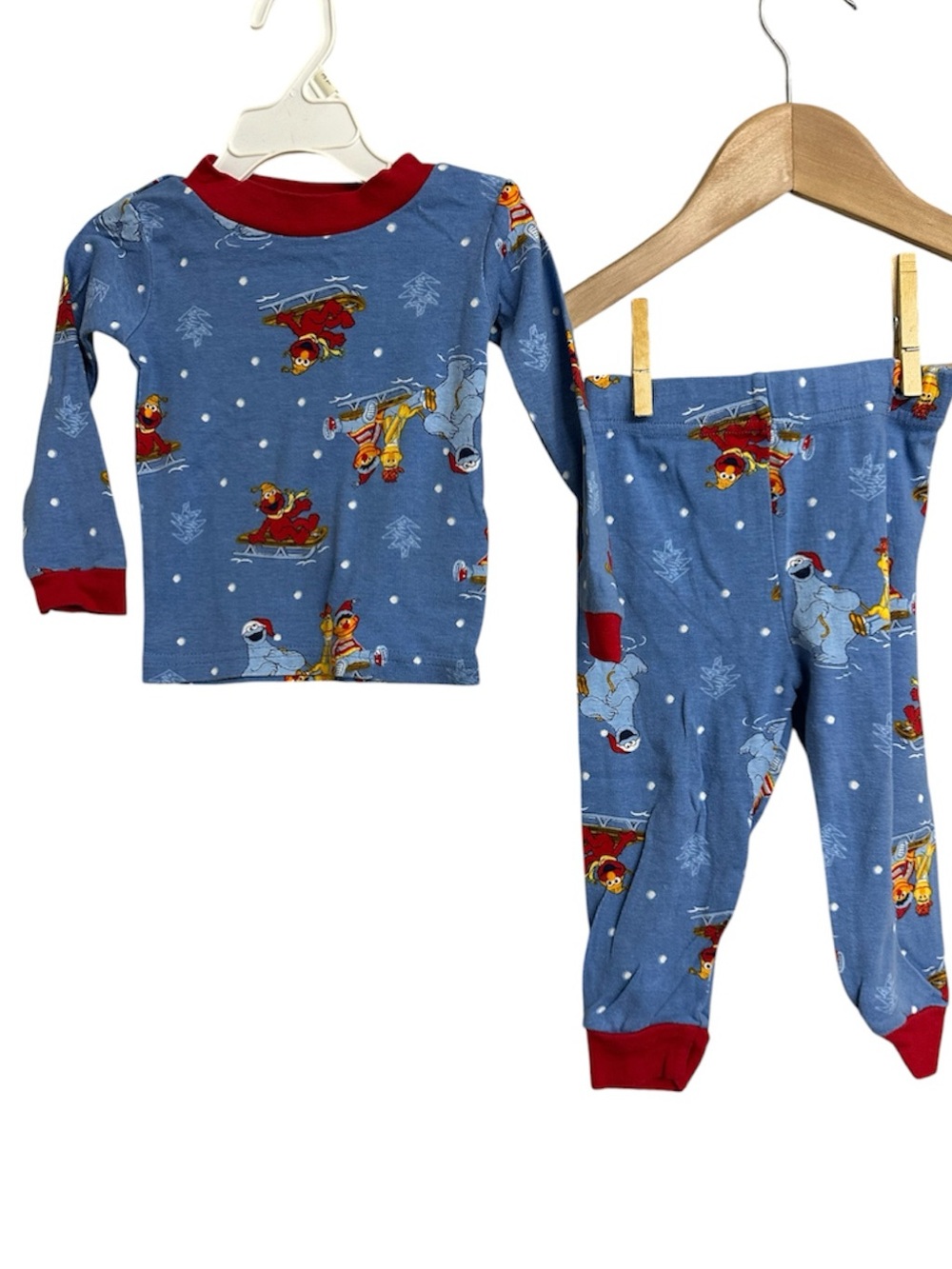 Sesame Street Holiday Characters Kids Pajama Set-Size 2T